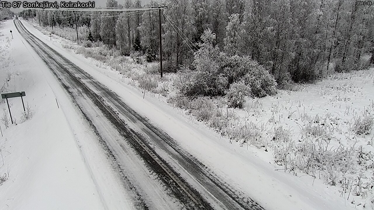 Weather Camera Image Väg 87 Sonkajärvi, Koirakosk, Sonkajärvi, Pohjois-Savo