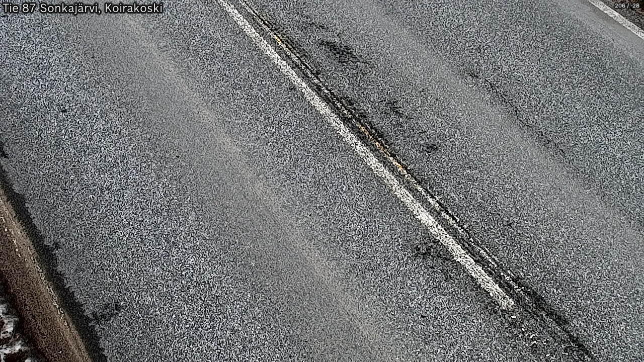 Weather Camera Image Väg 87 Sonkajärvi, Koirakosk, Sonkajärvi, Pohjois-Savo