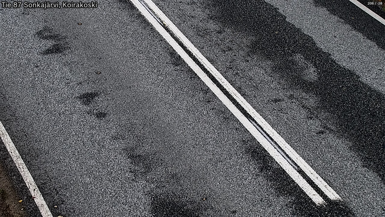 Weather Camera Image Väg 87 Sonkajärvi, Koirakosk, Sonkajärvi, Pohjois-Savo