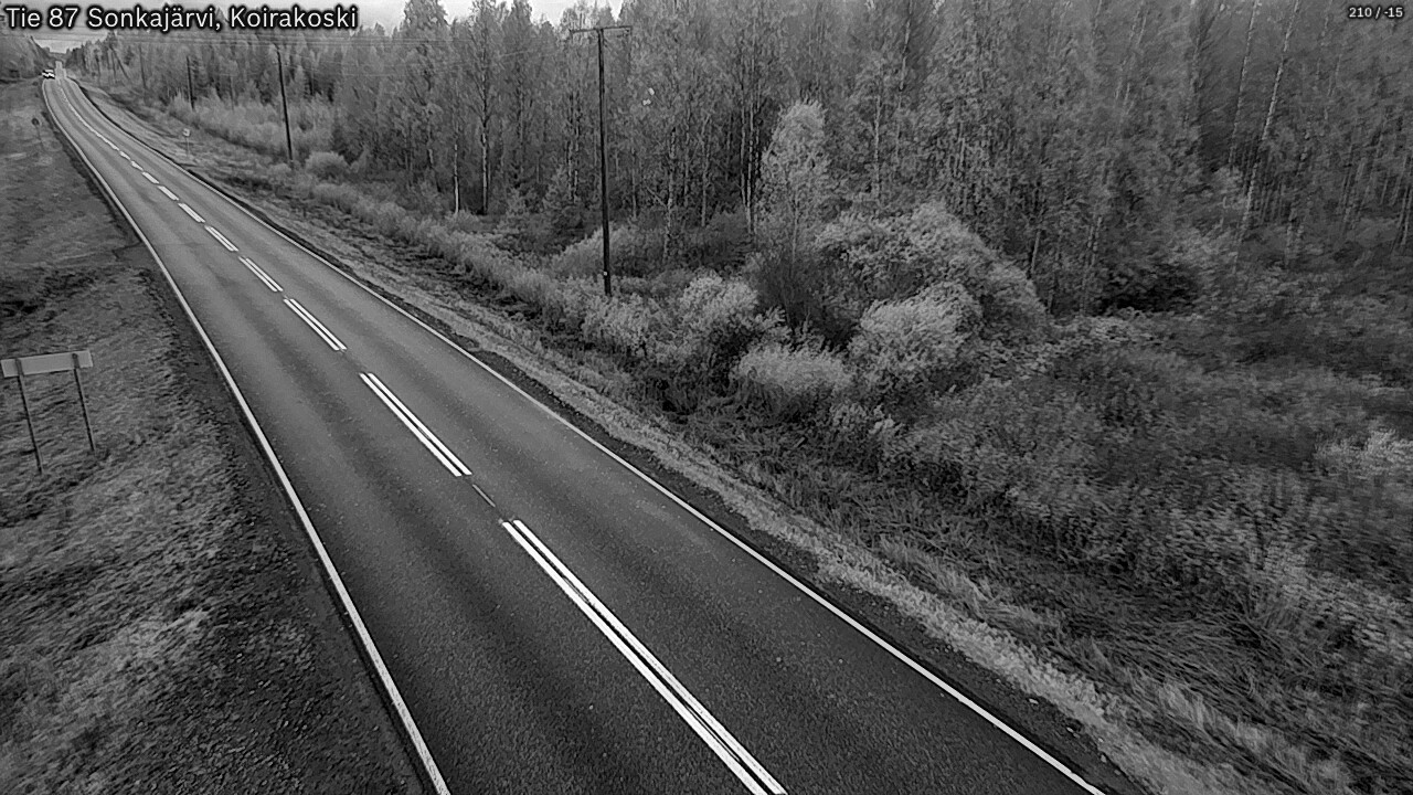 Weather Camera Image Väg 87 Sonkajärvi, Koirakosk, Sonkajärvi, Pohjois-Savo
