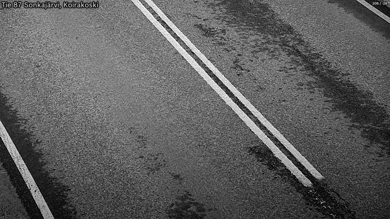 Weather Camera Image Väg 87 Sonkajärvi, Koirakosk, Sonkajärvi, Pohjois-Savo