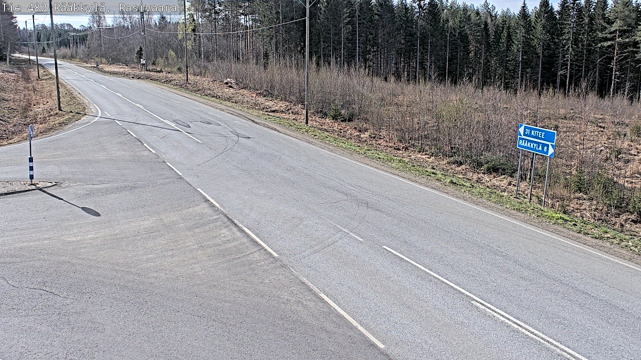 Weather Camera Image Väg 482 Rääkkylä, Rasivaara, Rääkkylä, Pohjois-Karjala