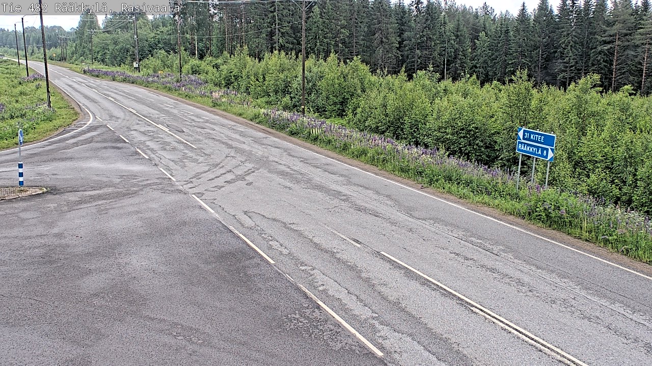 Weather Camera Image Väg 482 Rääkkylä, Rasivaara, Rääkkylä, Pohjois-Karjala