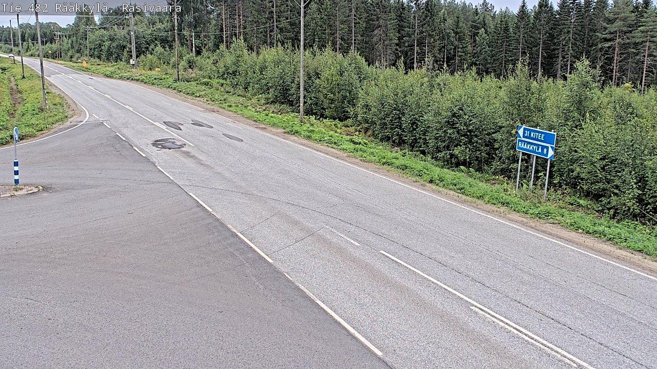 Weather Camera Image Väg 482 Rääkkylä, Rasivaara, Rääkkylä, Pohjois-Karjala