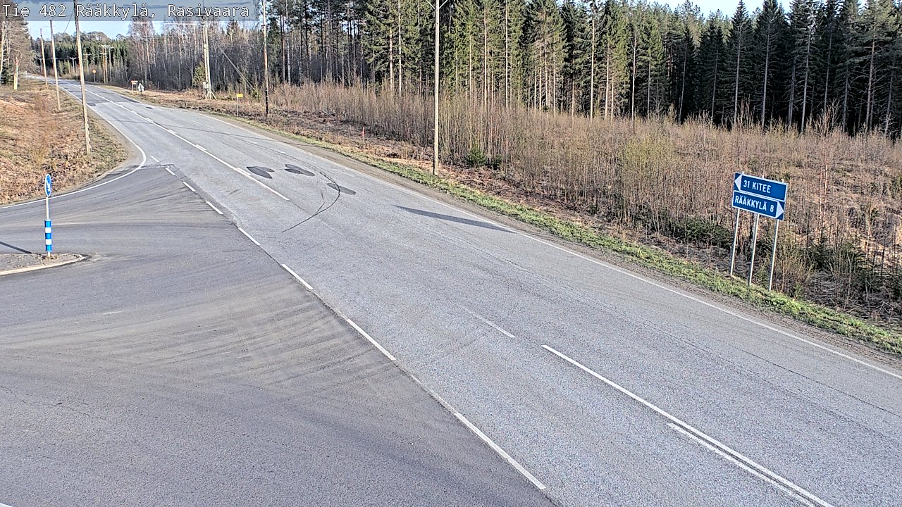 Weather Camera Image Väg 482 Rääkkylä, Rasivaara, Rääkkylä, Pohjois-Karjala