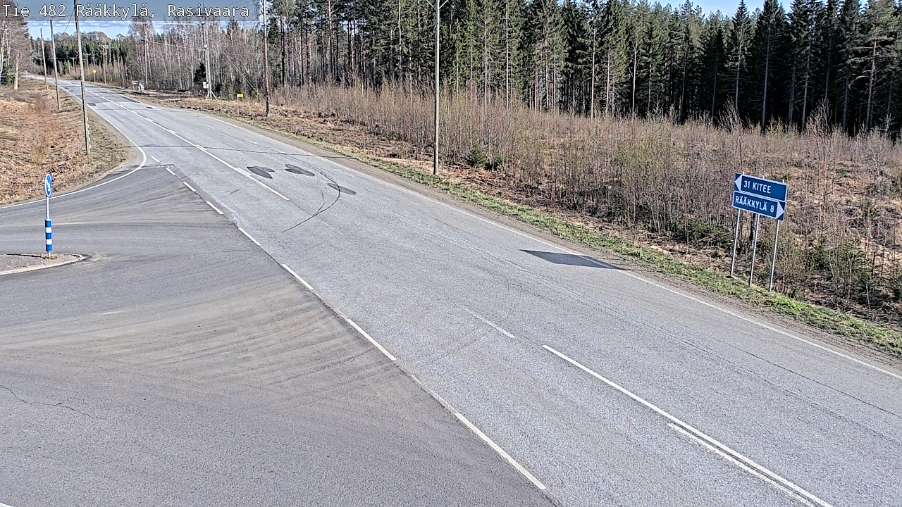 Weather Camera Image Väg 482 Rääkkylä, Rasivaara, Rääkkylä, Pohjois-Karjala