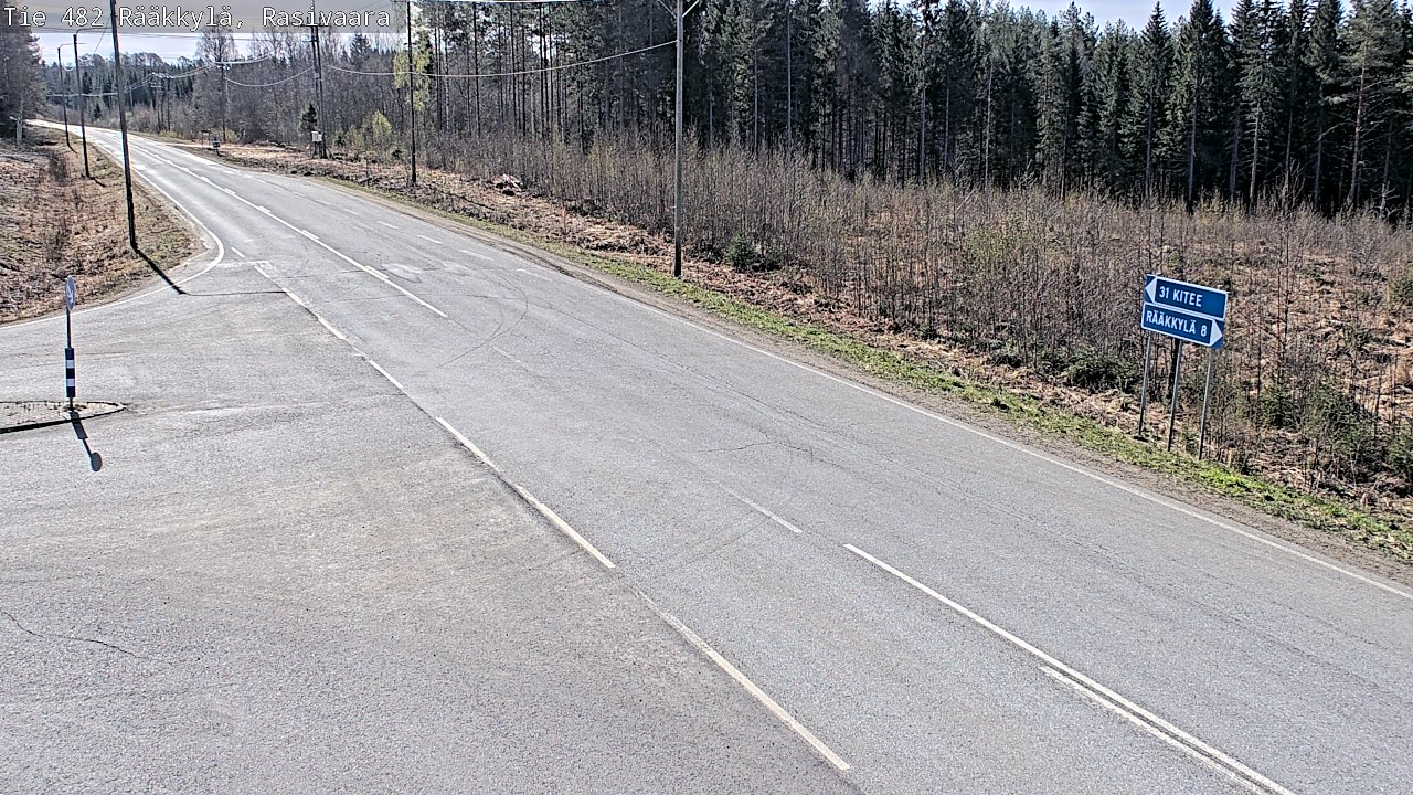 Weather Camera Image Väg 482 Rääkkylä, Rasivaara, Rääkkylä, Pohjois-Karjala