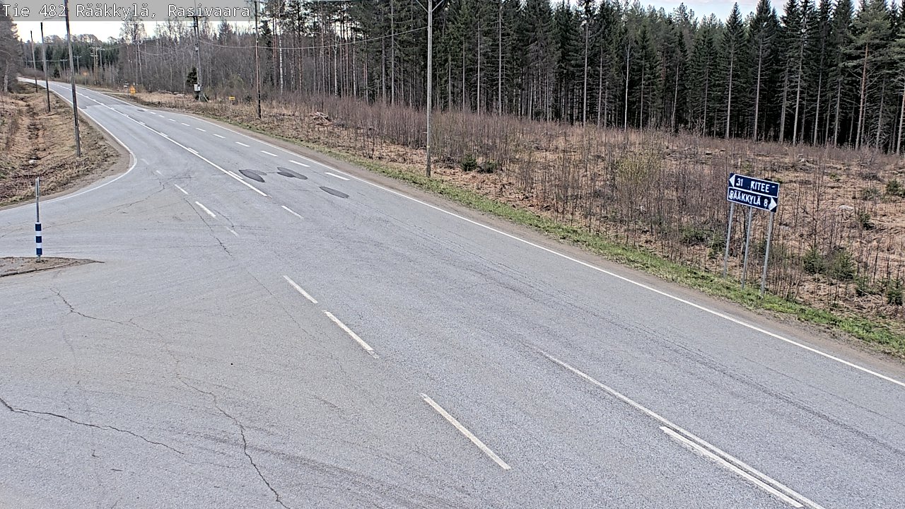 Weather Camera Image Väg 482 Rääkkylä, Rasivaara, Rääkkylä, Pohjois-Karjala