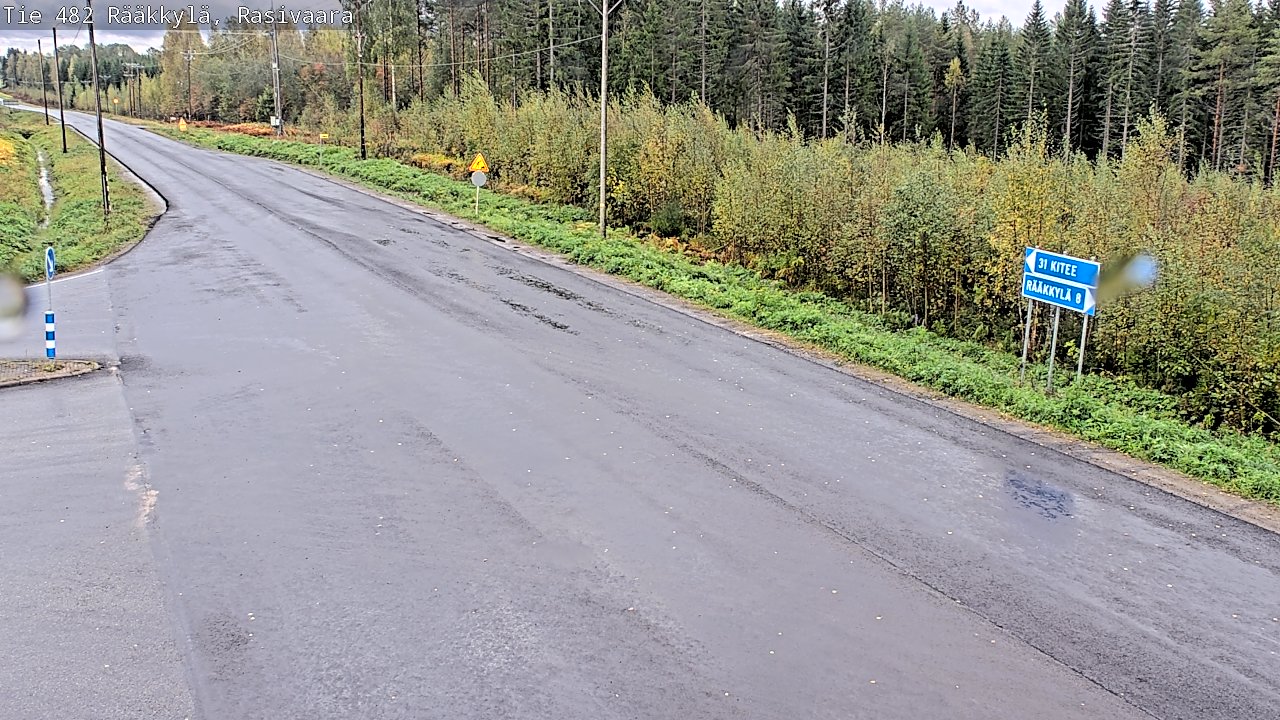 Weather Camera Image Väg 482 Rääkkylä, Rasivaara, Rääkkylä, Pohjois-Karjala