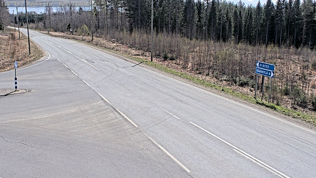 Weather Camera Image Väg 482 Rääkkylä, Rasivaara, Rääkkylä, Pohjois-Karjala