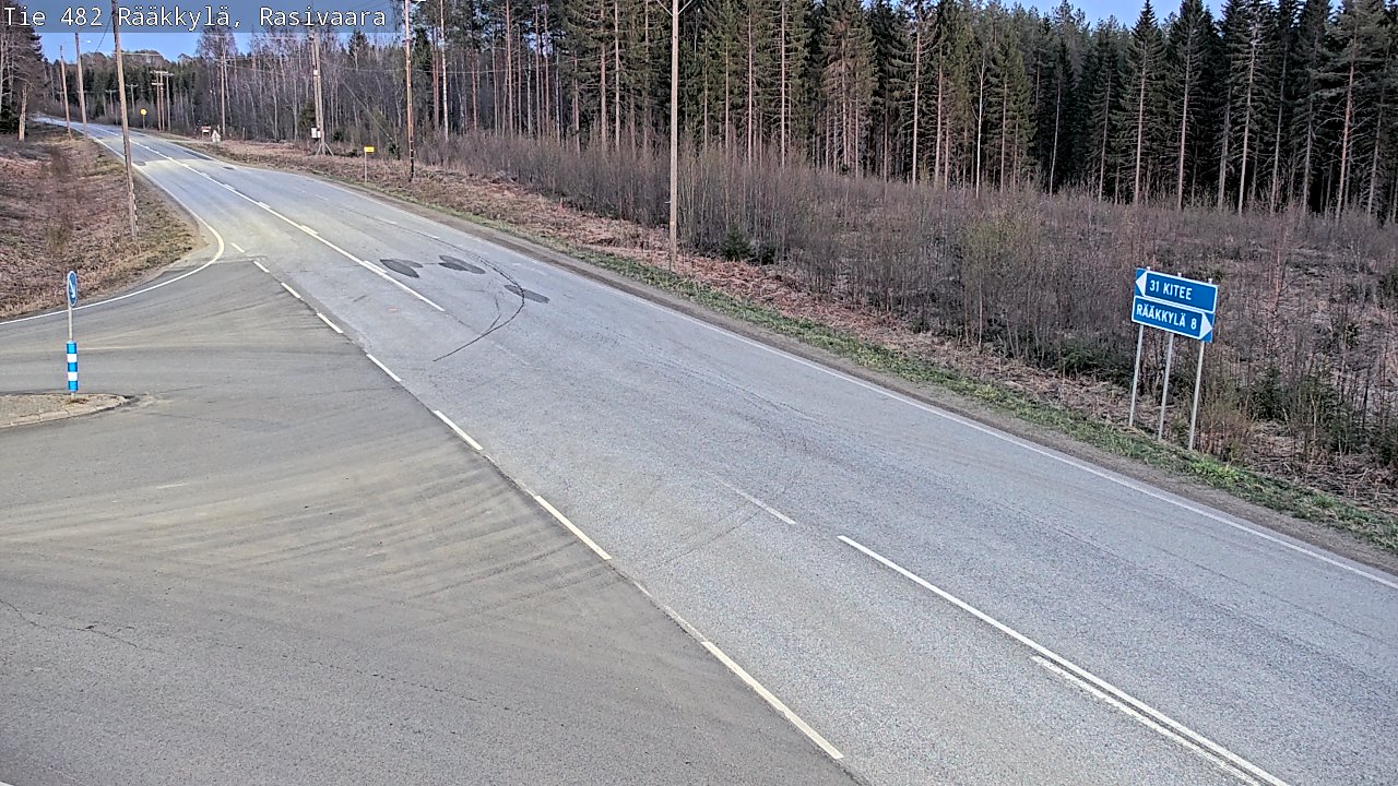 Weather Camera Image Väg 482 Rääkkylä, Rasivaara, Rääkkylä, Pohjois-Karjala