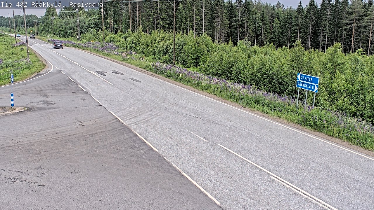 Weather Camera Image Väg 482 Rääkkylä, Rasivaara, Rääkkylä, Pohjois-Karjala