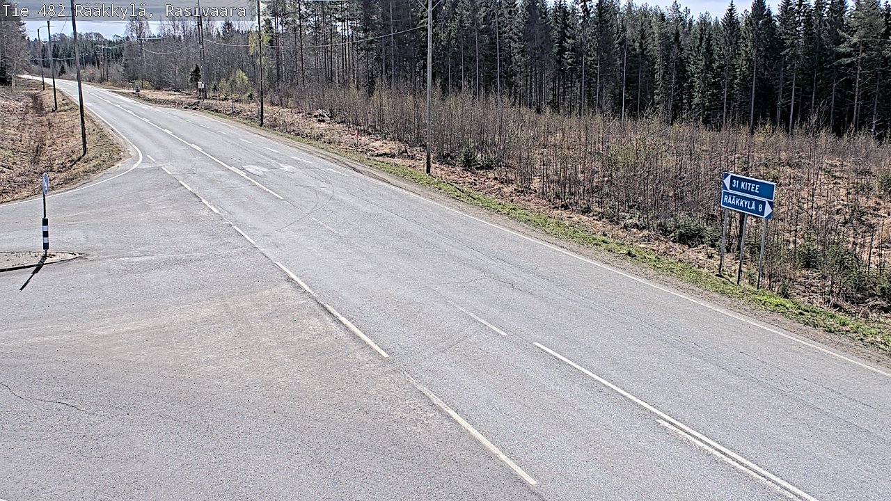 Weather Camera Image Väg 482 Rääkkylä, Rasivaara, Rääkkylä, Pohjois-Karjala