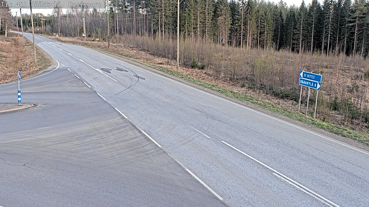 Weather Camera Image Väg 482 Rääkkylä, Rasivaara, Rääkkylä, Pohjois-Karjala