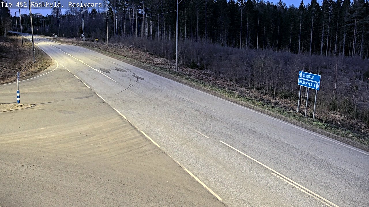 Weather Camera Image Väg 482 Rääkkylä, Rasivaara, Rääkkylä, Pohjois-Karjala