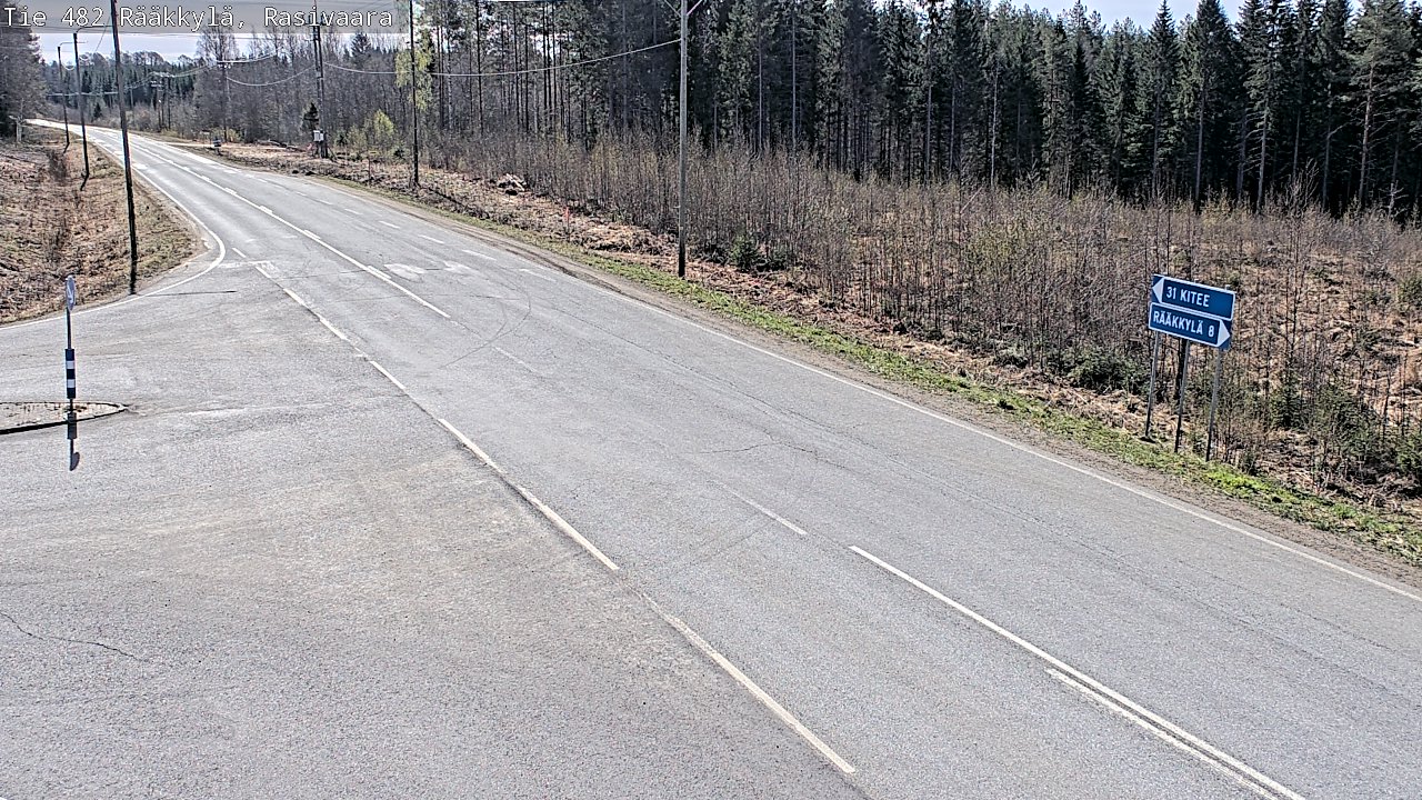 Weather Camera Image Väg 482 Rääkkylä, Rasivaara, Rääkkylä, Pohjois-Karjala