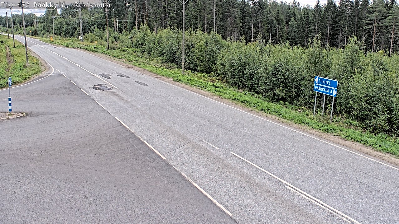 Weather Camera Image Väg 482 Rääkkylä, Rasivaara, Rääkkylä, Pohjois-Karjala
