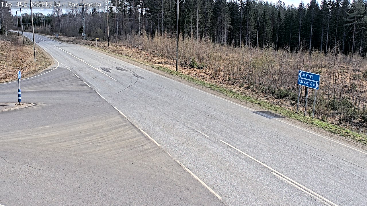 Weather Camera Image Väg 482 Rääkkylä, Rasivaara, Rääkkylä, Pohjois-Karjala