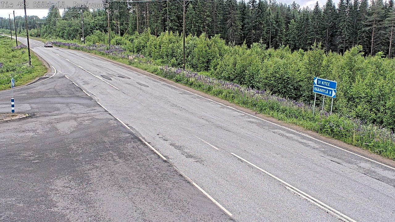 Weather Camera Image Väg 482 Rääkkylä, Rasivaara, Rääkkylä, Pohjois-Karjala