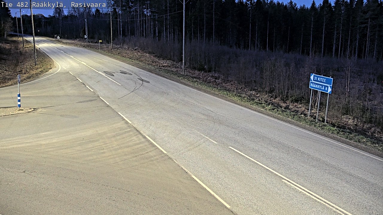 Weather Camera Image Väg 482 Rääkkylä, Rasivaara, Rääkkylä, Pohjois-Karjala