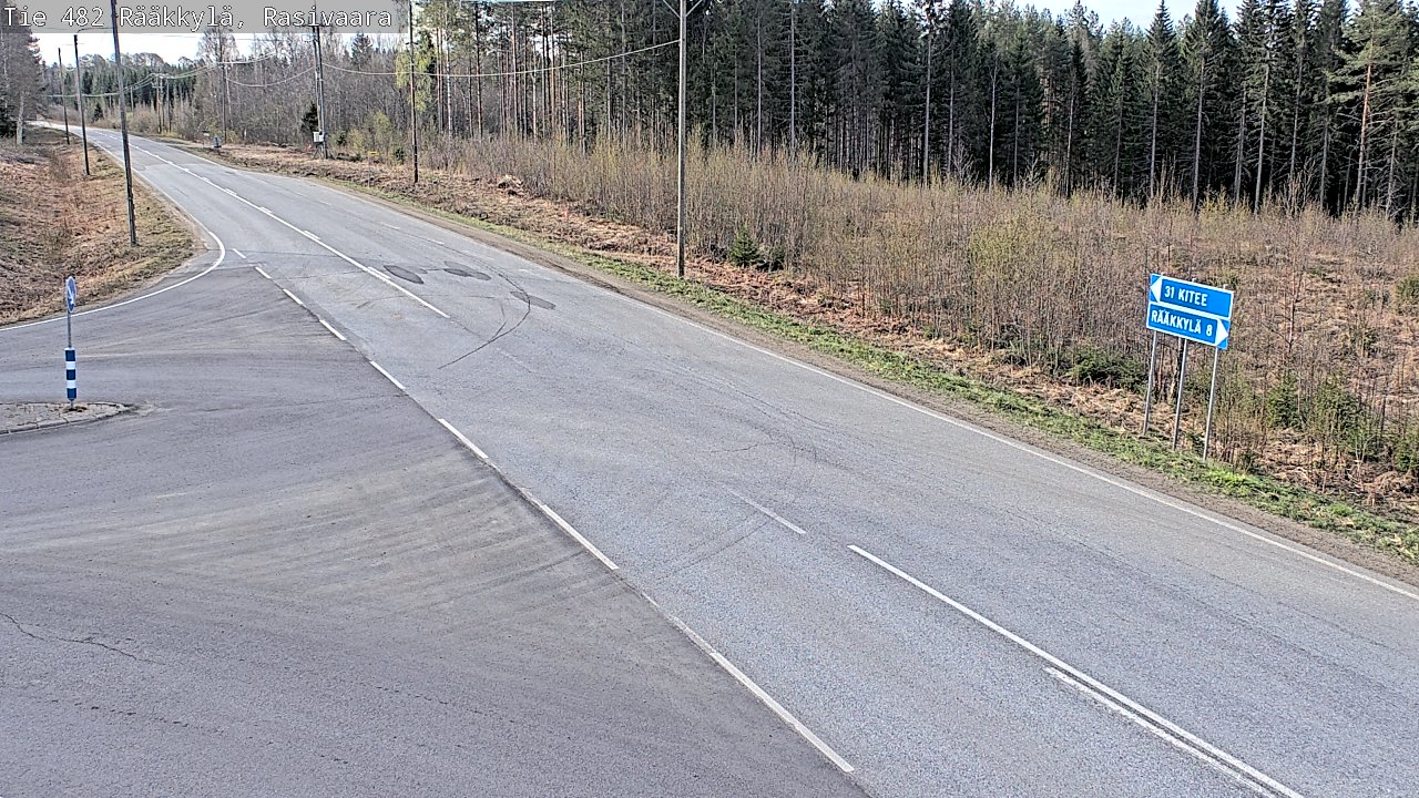 Weather Camera Image Väg 482 Rääkkylä, Rasivaara, Rääkkylä, Pohjois-Karjala