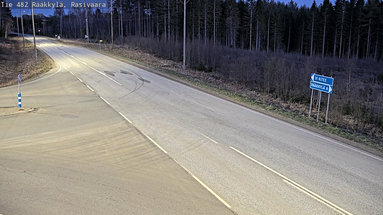 Weather Camera Image Väg 482 Rääkkylä, Rasivaara, Rääkkylä, Pohjois-Karjala