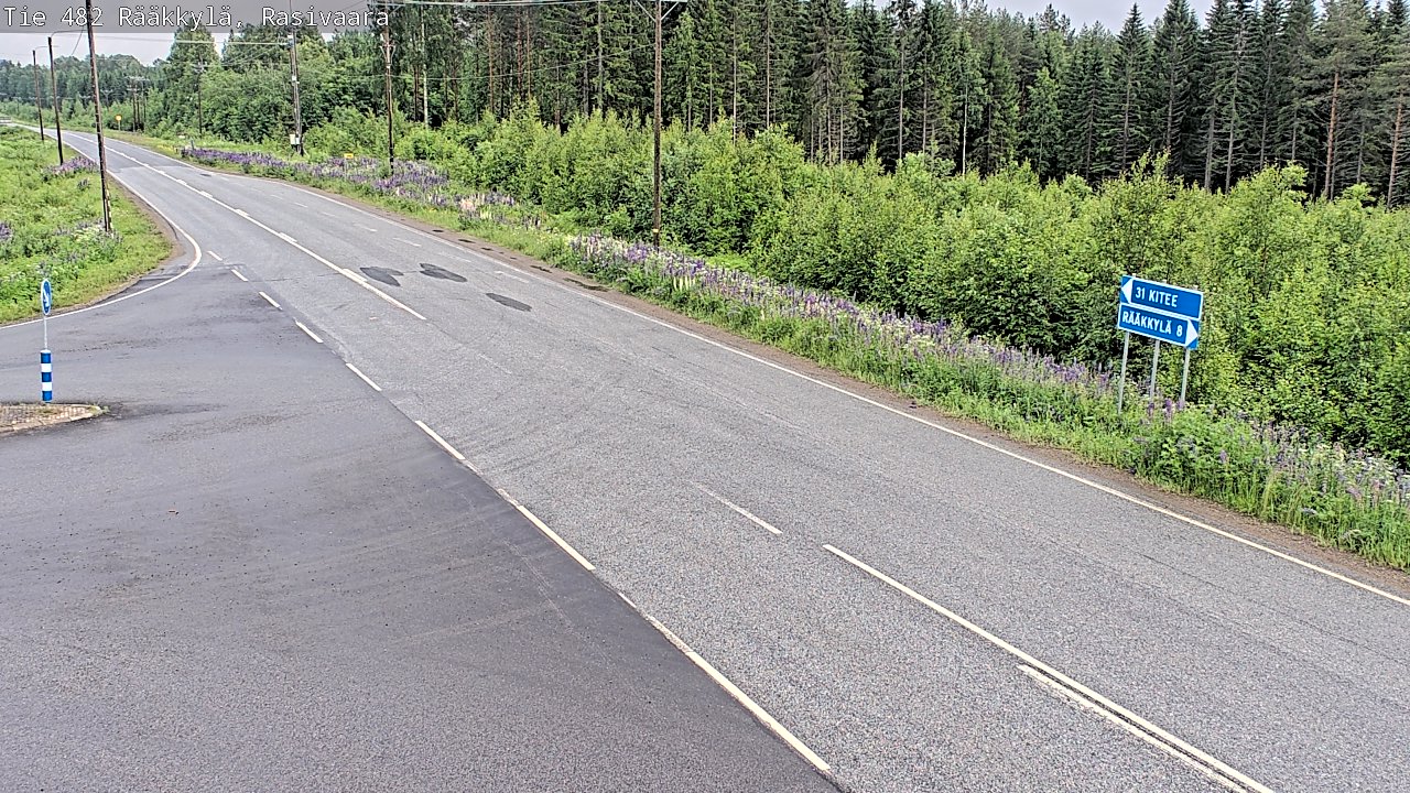 Weather Camera Image Väg 482 Rääkkylä, Rasivaara, Rääkkylä, Pohjois-Karjala
