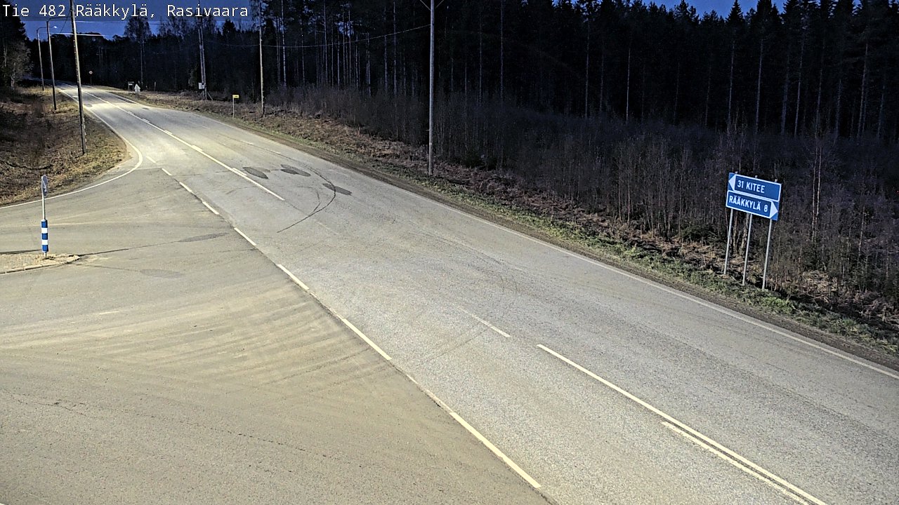 Weather Camera Image Väg 482 Rääkkylä, Rasivaara, Rääkkylä, Pohjois-Karjala