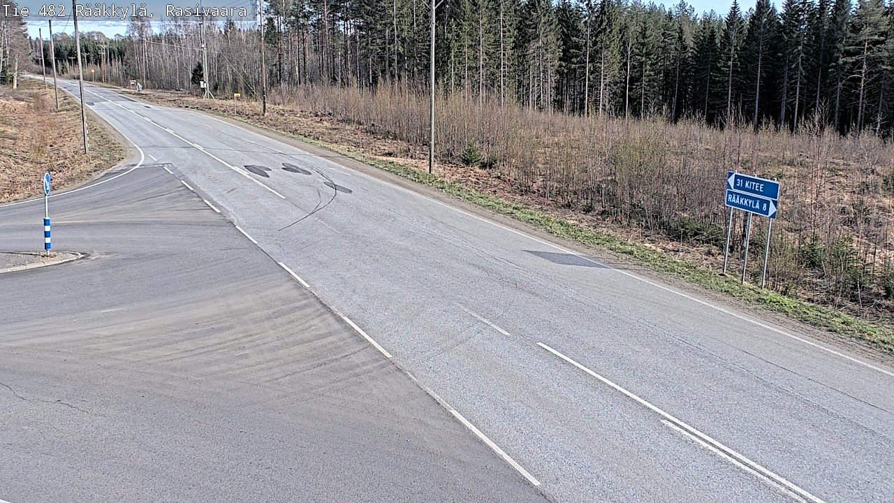 Weather Camera Image Väg 482 Rääkkylä, Rasivaara, Rääkkylä, Pohjois-Karjala