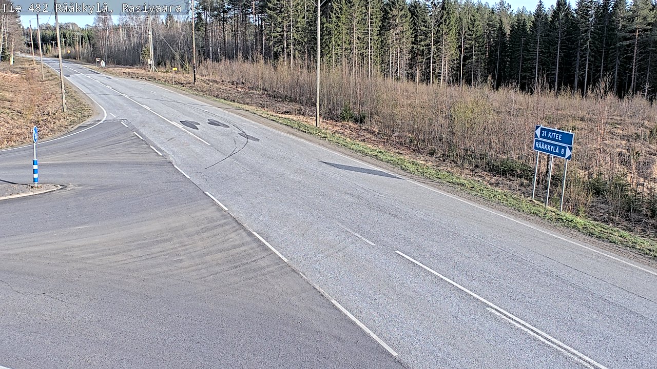 Weather Camera Image Väg 482 Rääkkylä, Rasivaara, Rääkkylä, Pohjois-Karjala