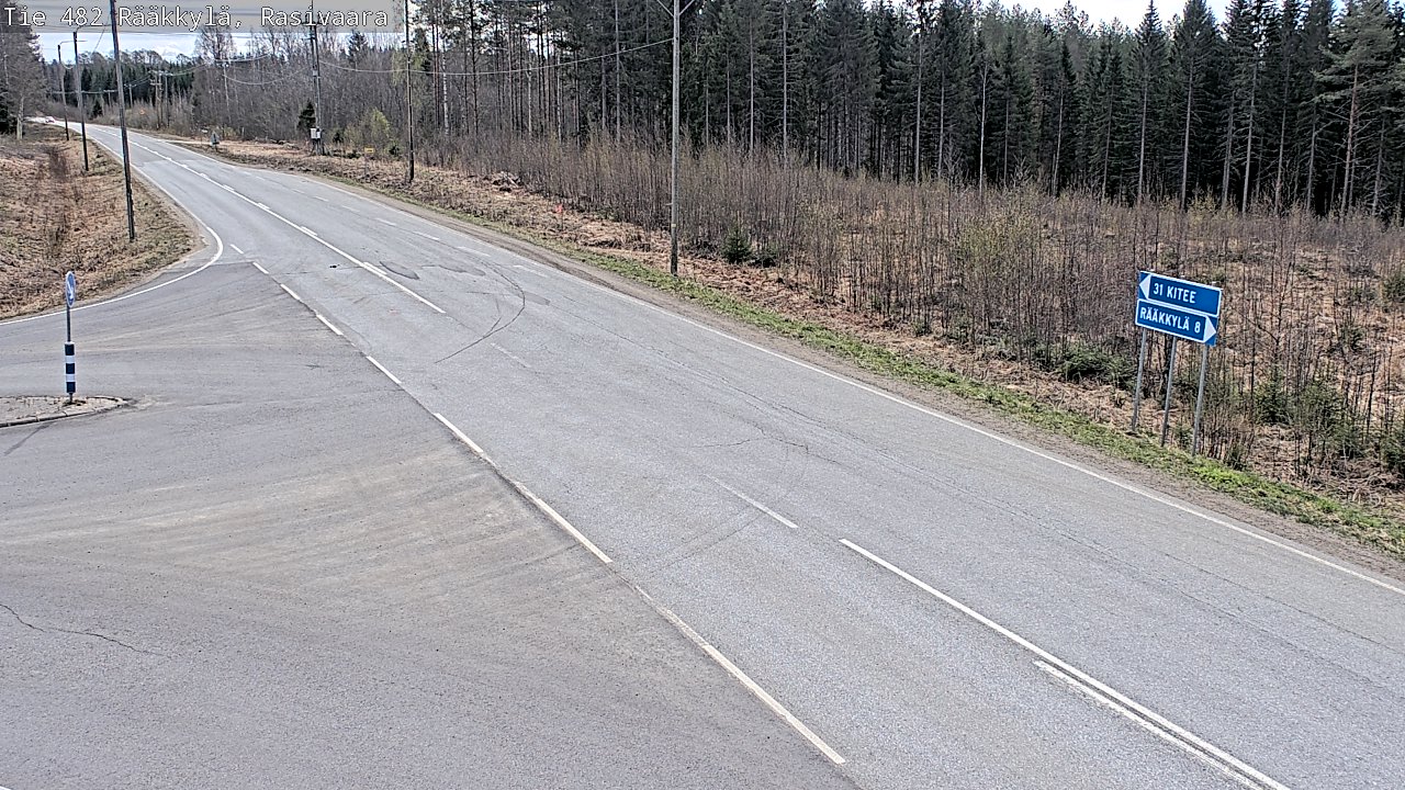 Weather Camera Image Väg 482 Rääkkylä, Rasivaara, Rääkkylä, Pohjois-Karjala