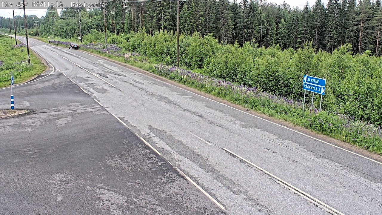 Weather Camera Image Väg 482 Rääkkylä, Rasivaara, Rääkkylä, Pohjois-Karjala