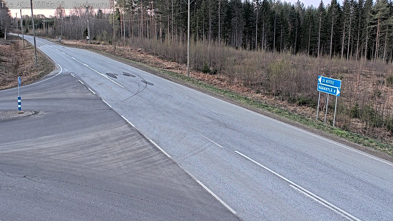 Weather Camera Image Väg 482 Rääkkylä, Rasivaara, Rääkkylä, Pohjois-Karjala