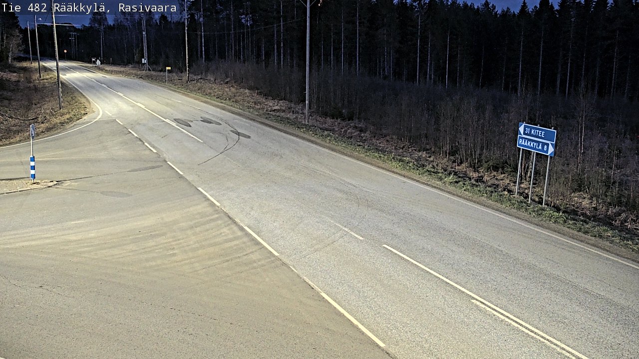 Weather Camera Image Väg 482 Rääkkylä, Rasivaara, Rääkkylä, Pohjois-Karjala