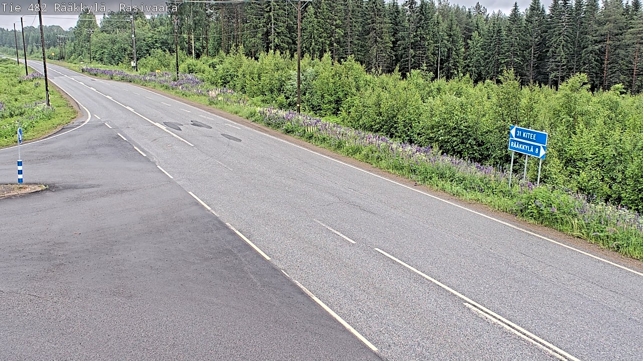 Weather Camera Image Väg 482 Rääkkylä, Rasivaara, Rääkkylä, Pohjois-Karjala