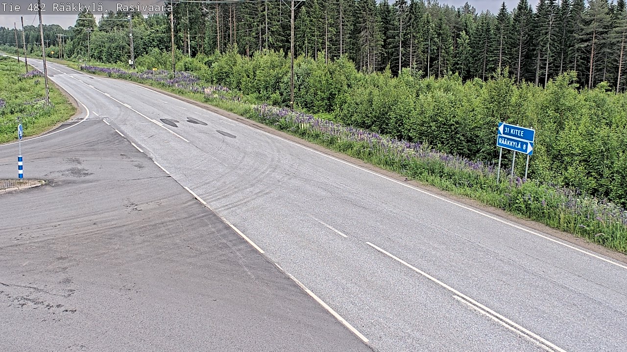 Weather Camera Image Väg 482 Rääkkylä, Rasivaara, Rääkkylä, Pohjois-Karjala