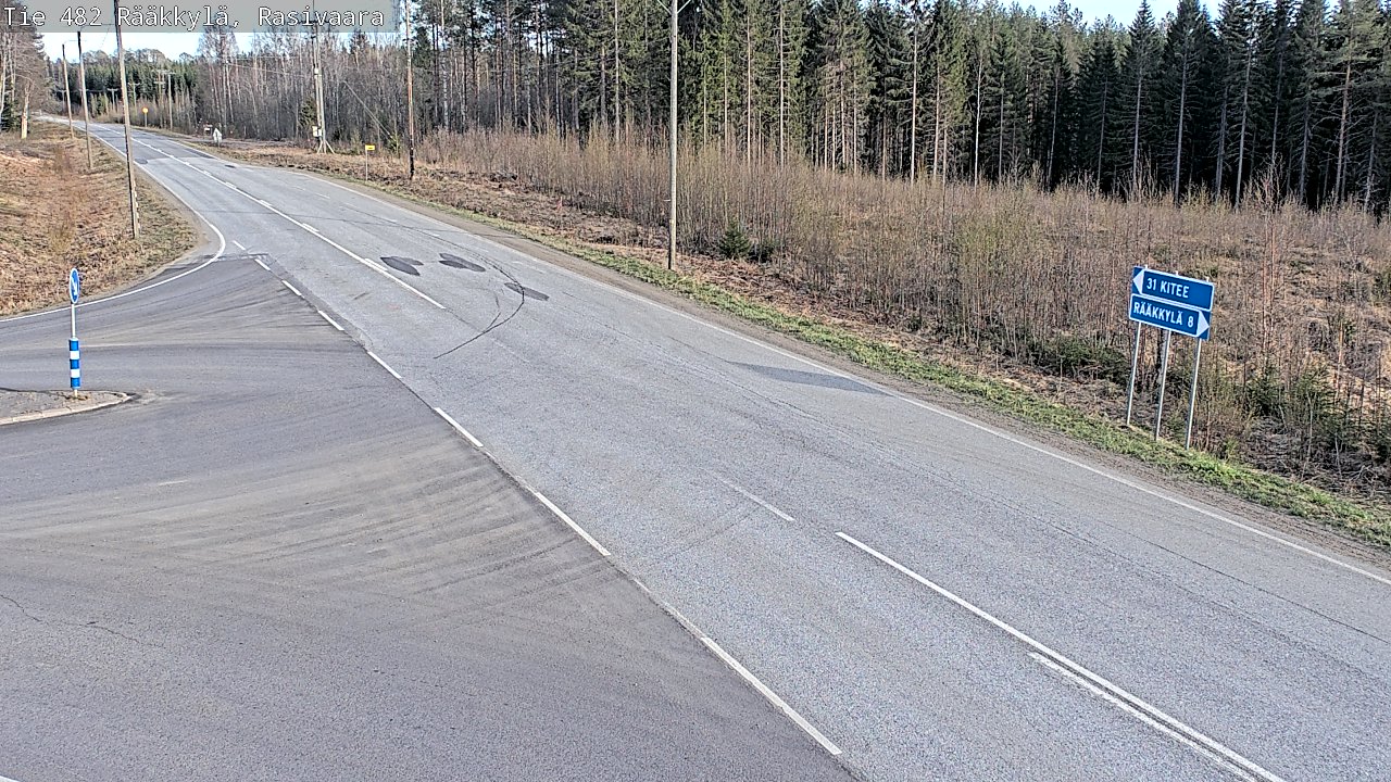 Weather Camera Image Väg 482 Rääkkylä, Rasivaara, Rääkkylä, Pohjois-Karjala