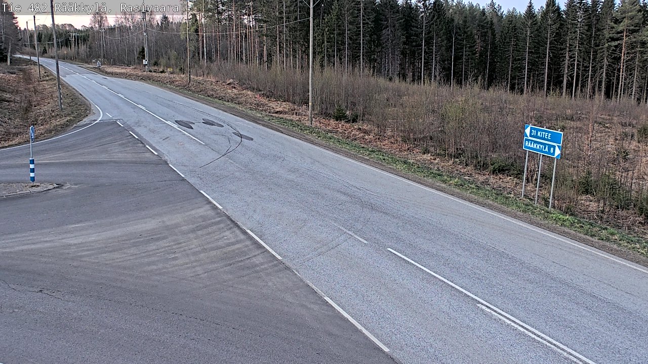 Weather Camera Image Väg 482 Rääkkylä, Rasivaara, Rääkkylä, Pohjois-Karjala