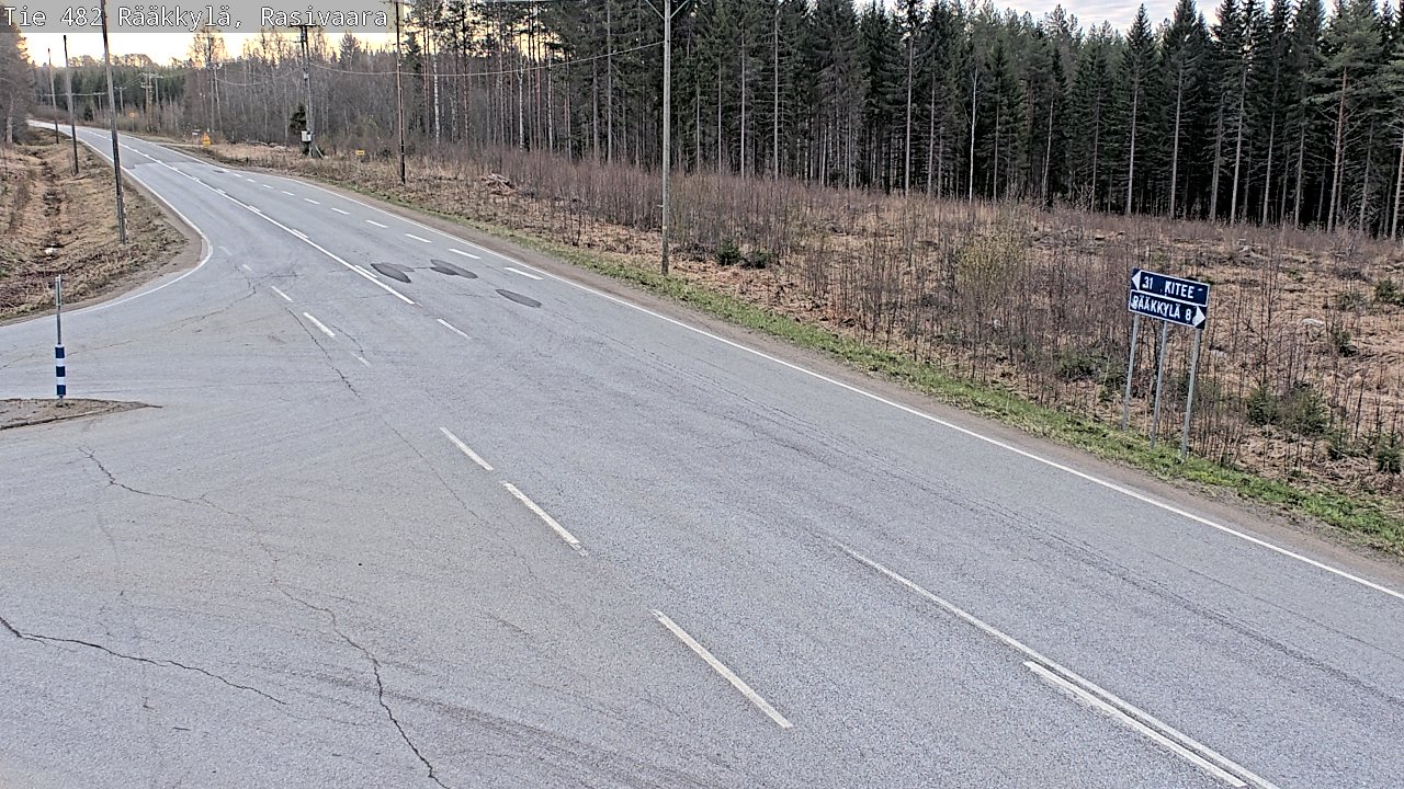 Weather Camera Image Road 482 Rääkkylä, Rasivaara, Rääkkylä, Pohjois-Karjala