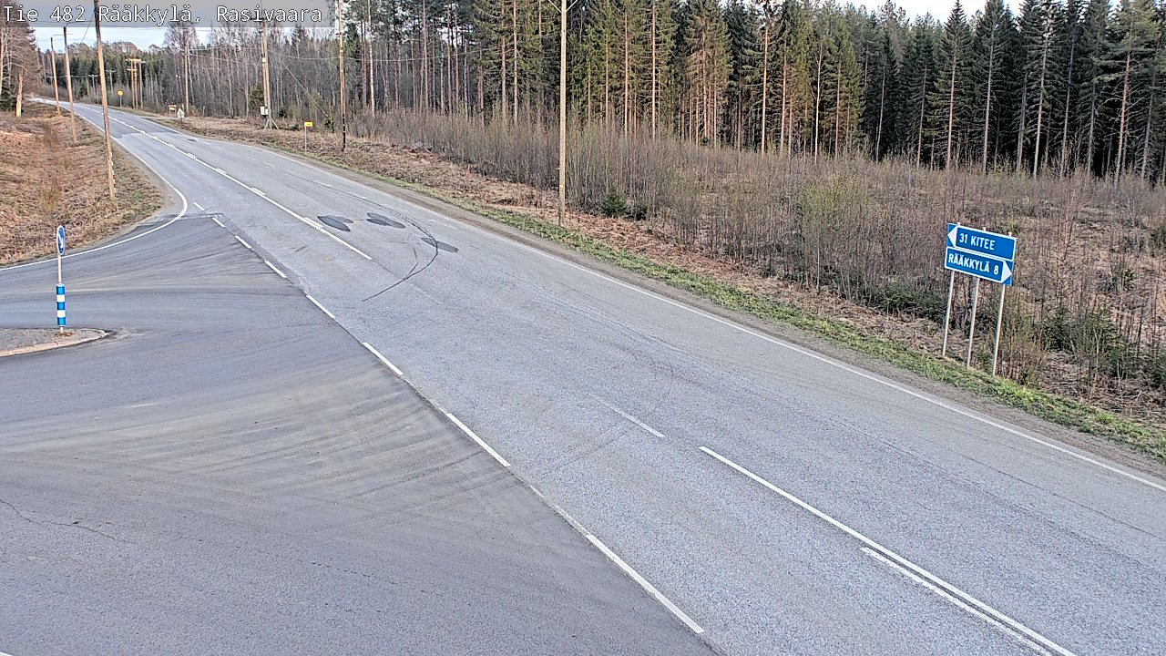 Weather Camera Image Väg 482 Rääkkylä, Rasivaara, Rääkkylä, Pohjois-Karjala