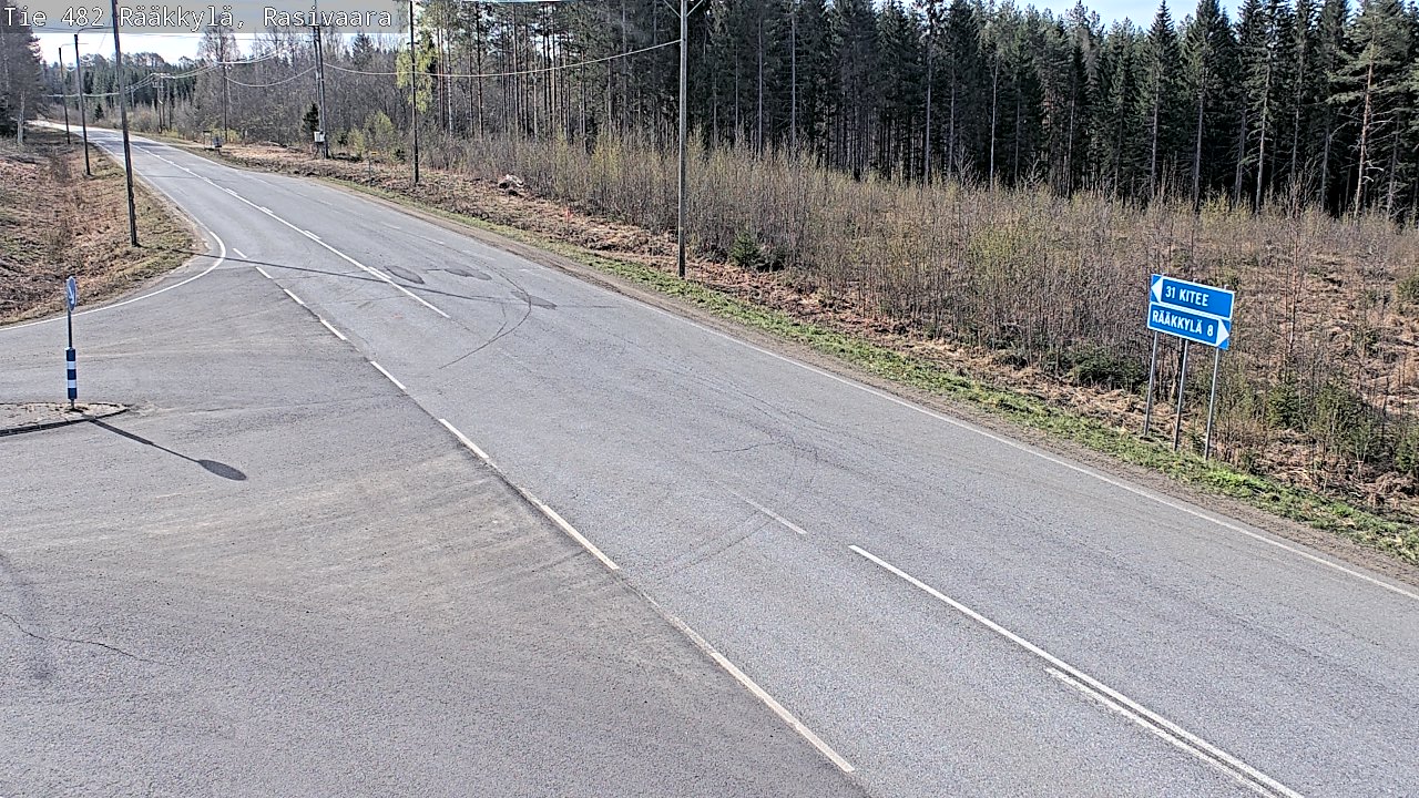 Weather Camera Image Road 482 Rääkkylä, Rasivaara, Rääkkylä, Pohjois-Karjala