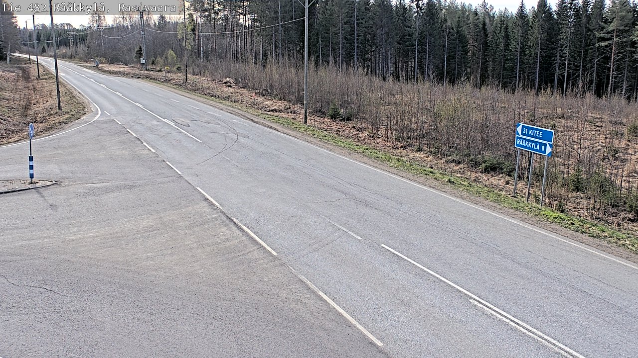 Weather Camera Image Väg 482 Rääkkylä, Rasivaara, Rääkkylä, Pohjois-Karjala