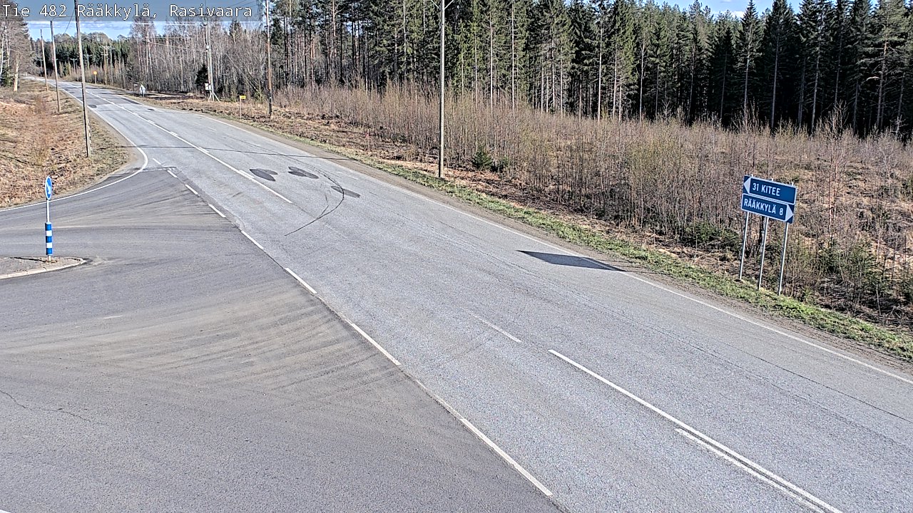 Weather Camera Image Väg 482 Rääkkylä, Rasivaara, Rääkkylä, Pohjois-Karjala