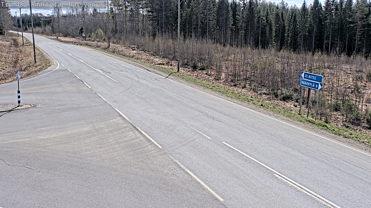 Weather Camera Image Väg 482 Rääkkylä, Rasivaara, Rääkkylä, Pohjois-Karjala