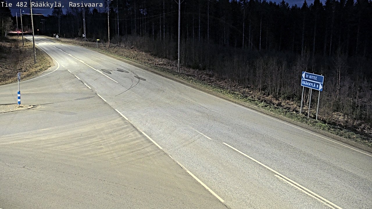 Weather Camera Image Väg 482 Rääkkylä, Rasivaara, Rääkkylä, Pohjois-Karjala