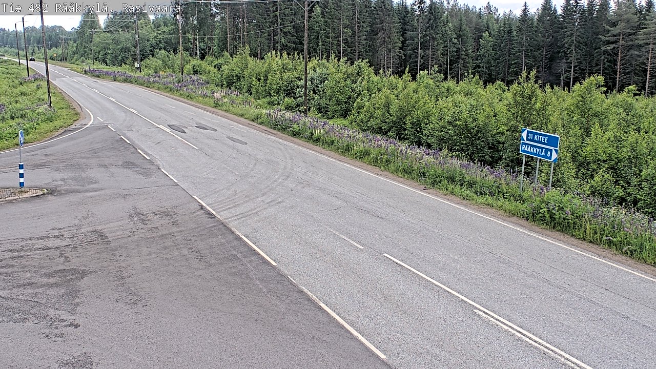 Weather Camera Image Väg 482 Rääkkylä, Rasivaara, Rääkkylä, Pohjois-Karjala