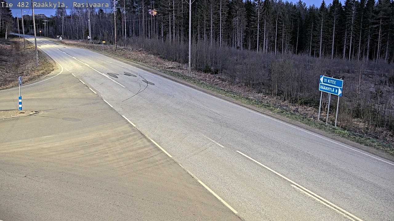 Weather Camera Image Väg 482 Rääkkylä, Rasivaara, Rääkkylä, Pohjois-Karjala