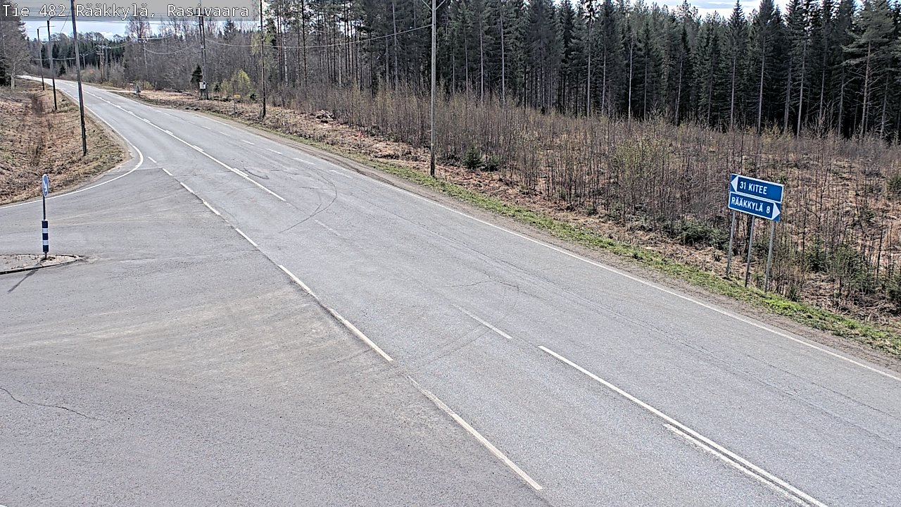 Weather Camera Image Väg 482 Rääkkylä, Rasivaara, Rääkkylä, Pohjois-Karjala