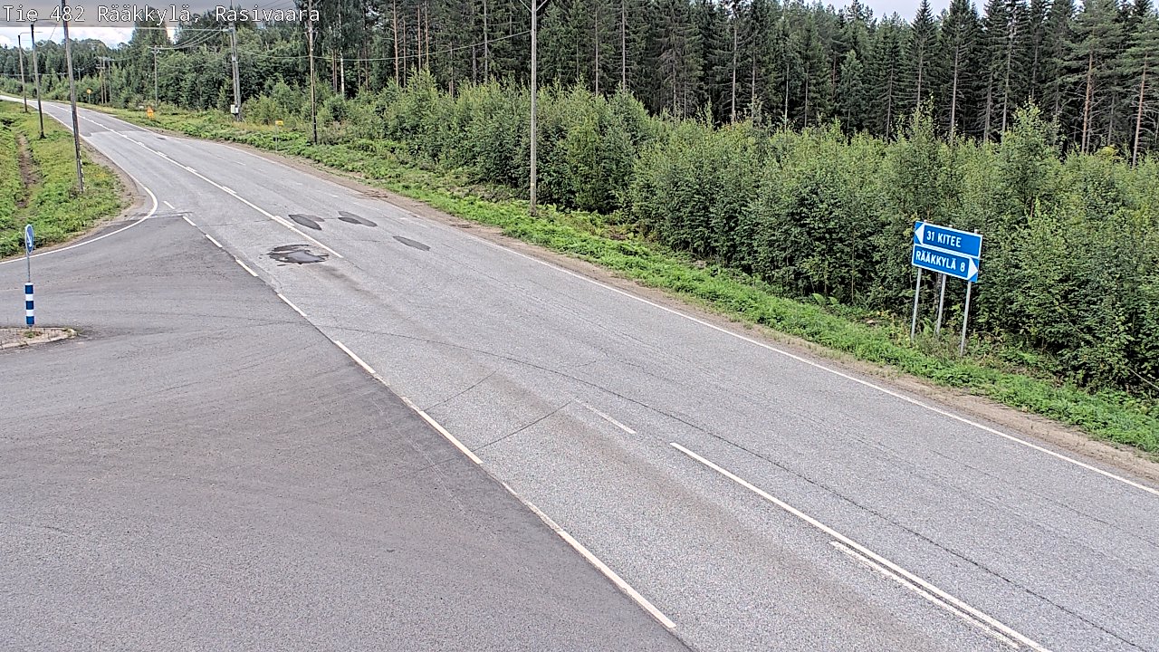 Weather Camera Image Väg 482 Rääkkylä, Rasivaara, Rääkkylä, Pohjois-Karjala