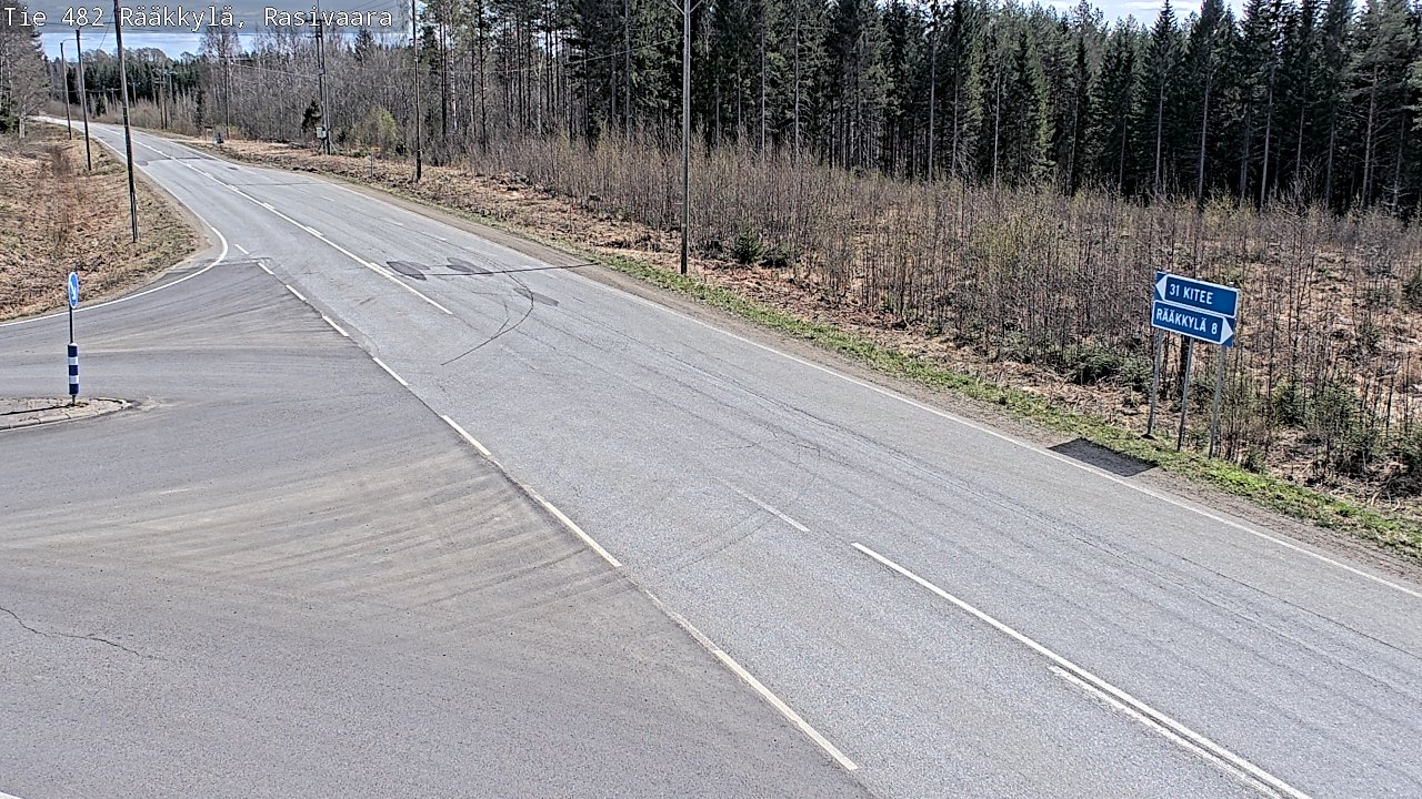 Weather Camera Image Väg 482 Rääkkylä, Rasivaara, Rääkkylä, Pohjois-Karjala